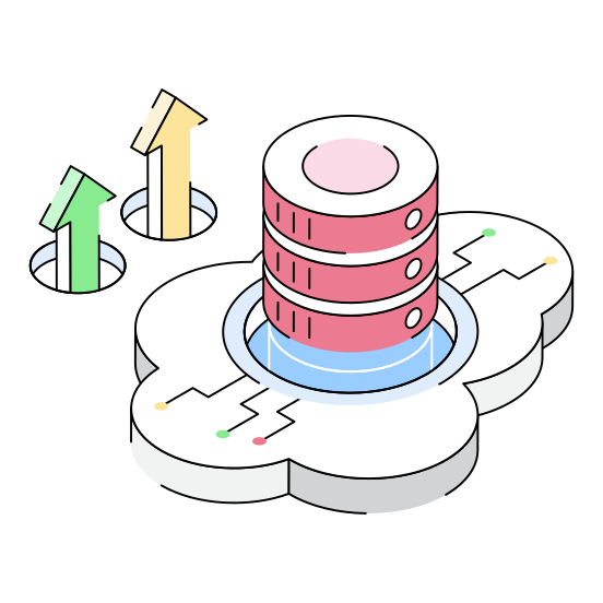 Db, Database, Transfer, Cloud, Storage illustration