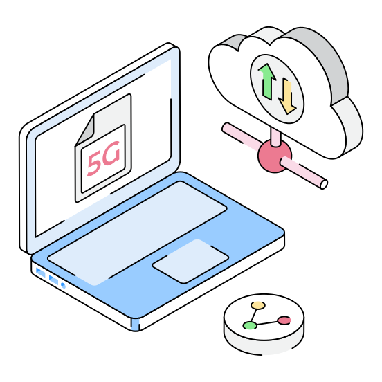 Shared, G, Laptop, Connection, Cloud illustration