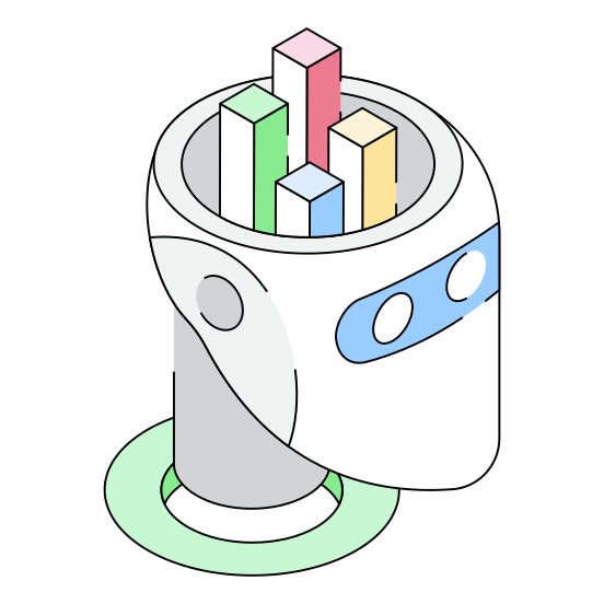 Business, Analysis, Robotics, Robot, Bot illustration