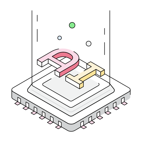 Chip, Microprocessor, Cpu, Ai, Ml illustration
