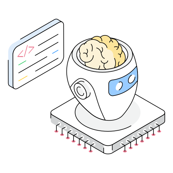 Coding, Programming, Robotics, Robot, Bot illustration