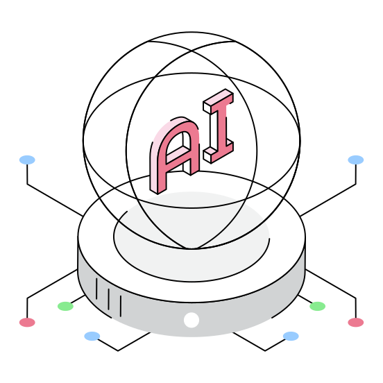 Connection, Network, Nodes, Ai, Ml illustration