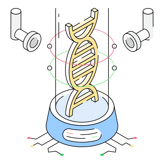 Hologram, Genetics, Helix, Dna, Ai illustration