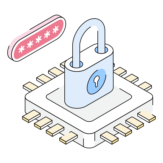 Protection, Security, Cybersecurity, Protection, Lock illustration