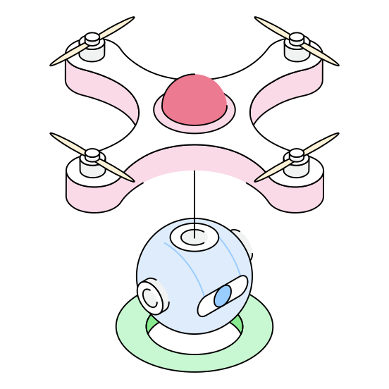 Quadcopter, Drone, Robotics, Robot, Bot illustration