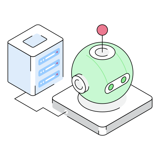 Server, Storage, Robotics, Robot, Bot illustration