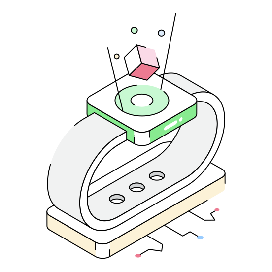Smartwatch, Device, Gadget, Wearable, Ai illustration