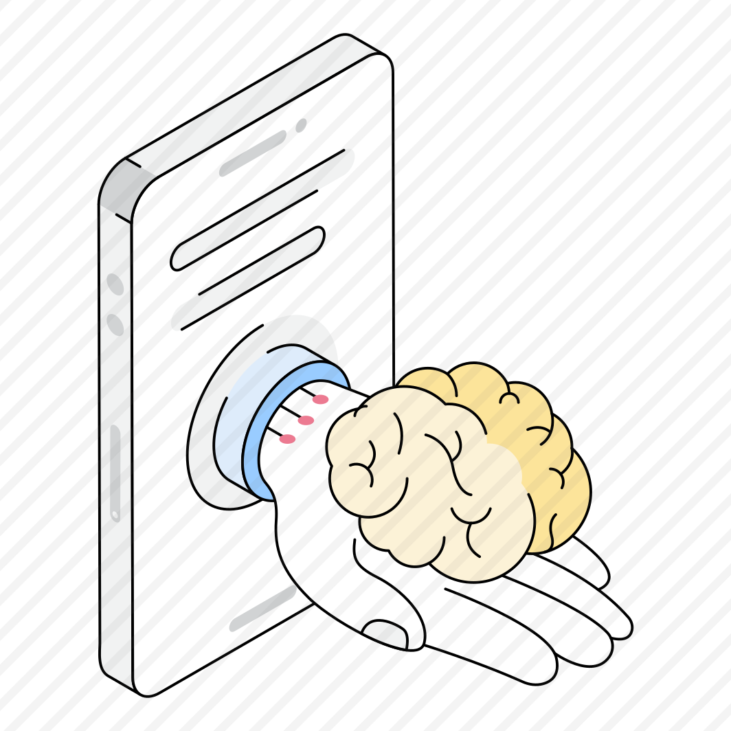 Thinking, Mobile, Brain, Device, Ai preview