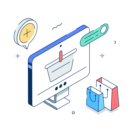 Add To Cart, Online, Shopping, Ecommerce, Basket, Marketplace, illustration