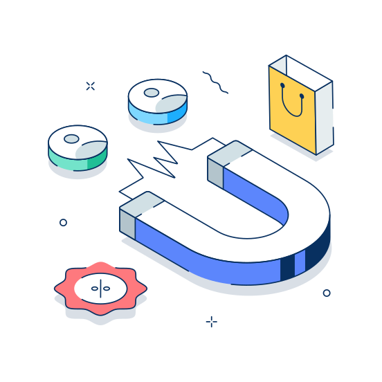 Customer, Attraction, Marketing, Business, Finance, Acquisition, Client, illustration