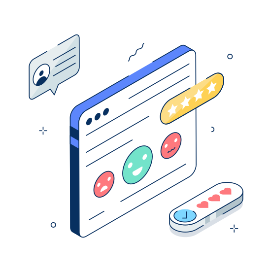 Customer, Satisfaction, Feedback, Rating, Review, Positive, Negative, illustration