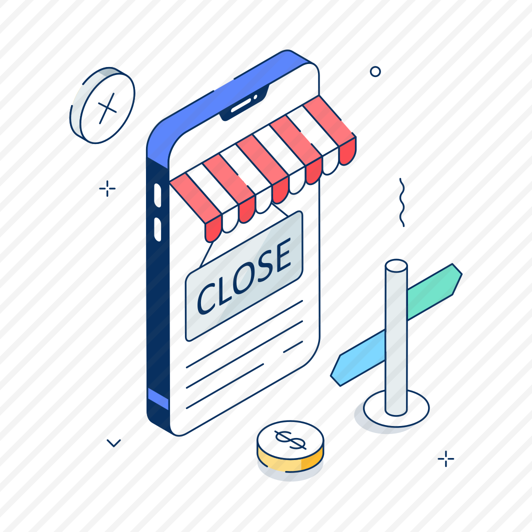 Offline, Store, Closure, Mobile, Online, Shopping, Ecommerce, preview