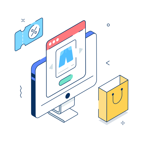 Online, Order, Ecommerce, Product, Digital, Virtual, Shop, illustration