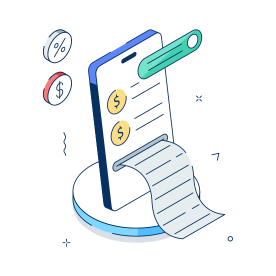 Online, Receipt, Invoice, Payment, Digital, Virtual, Mobile, illustration