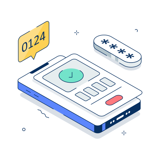 Otp, Verification, Secure, Authentication, Payment, Mobile, Banking, illustration
