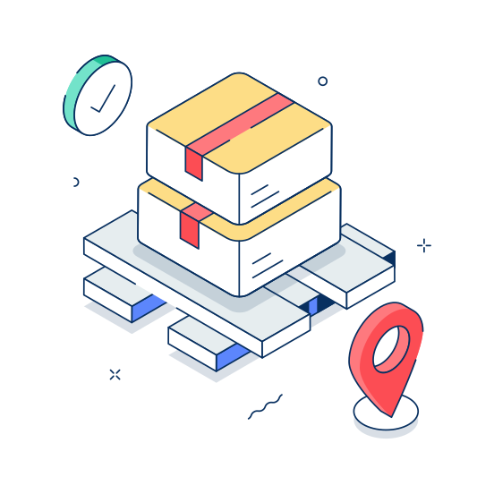 Parcels, Packages, Delivery, Shipping, Logistics, Courier, illustration