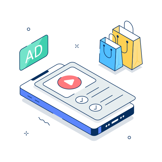 Shopping, Ads, Advertisement, Commercial, Digital, Marketing, Ecommerce, illustration