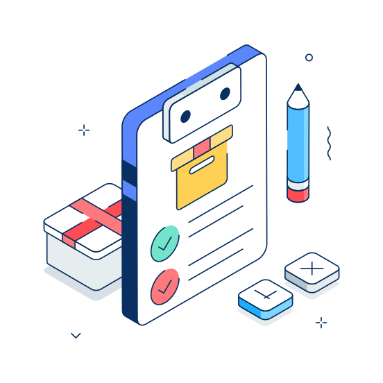 Shopping, Checklist, List, Online, Ecommerce, Business, Shipping, illustration