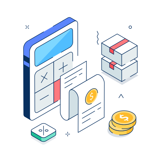 Shopping, Ecommerce, Cost, Online, Financial, Shipping, Management, illustration