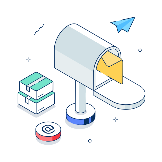 Shopping, Email, Mail, Communication, Mailbox, Ecommerce, Digital, illustration
