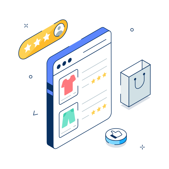 Shopping, Review, Online, Ecommerce, Product, Customer, Feedback, illustration