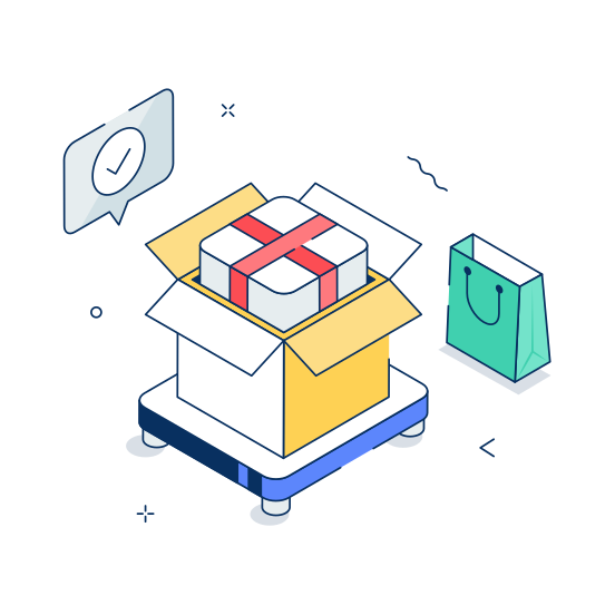 Unboxing, Unpacking, Package, Parcel, Shipping, Online, Shopping, illustration