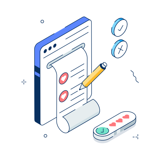 Wishlist, Checklist, Digital, Online, Mobile, Shopping, Ecommerce, illustration