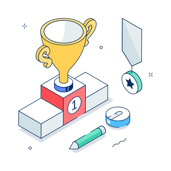 Achievement, Award, Education, Success, Winner illustration