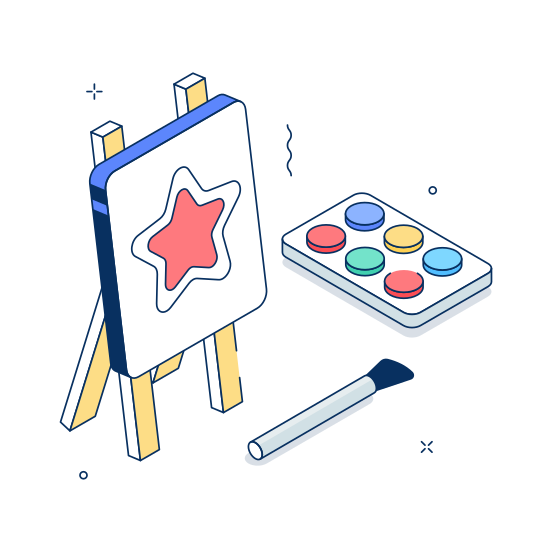 Art, Class, Creativity, Painting, School illustration