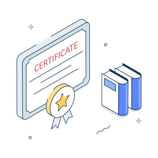 Certificate, Award, Success, Achievement, Diploma illustration