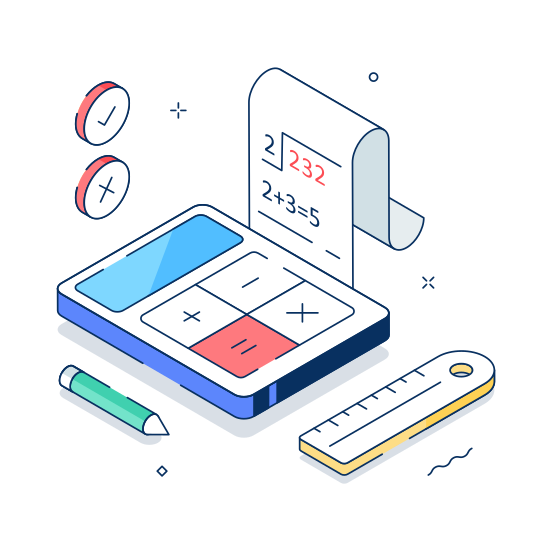 Math, Test, Mathematics, Calculator, Education illustration