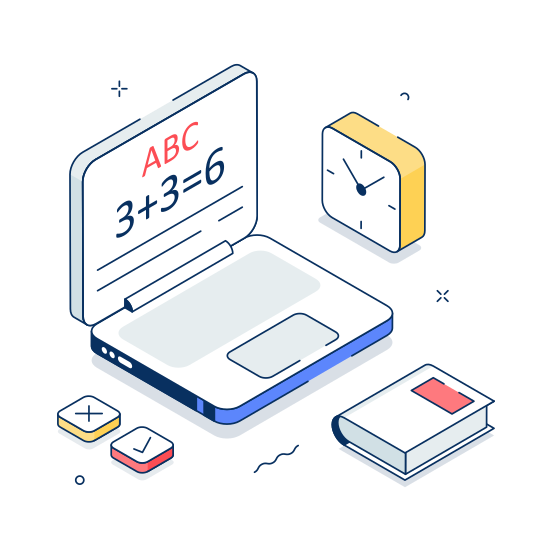 Online, Education, Elearning, Learning, Knowledge illustration