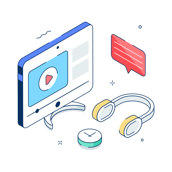 Online, Learning, Digital, Education, Virtual illustration