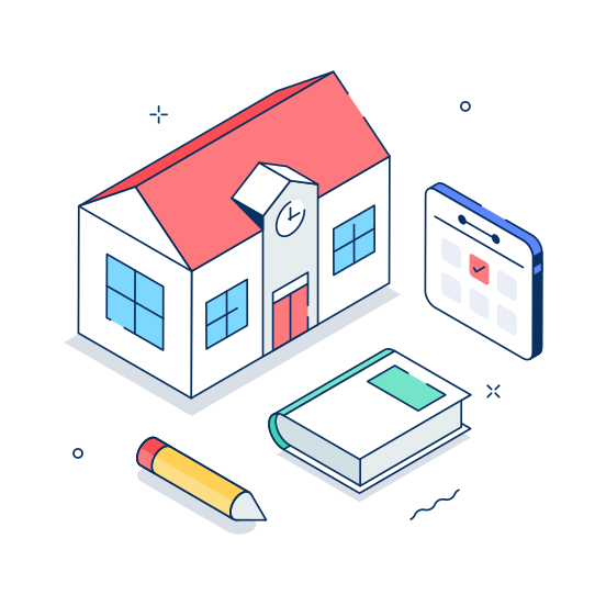 School, Building, Education, Learning, Classroom illustration