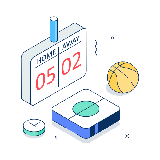 Sports, Scoreboard, School, Education, Competition illustration