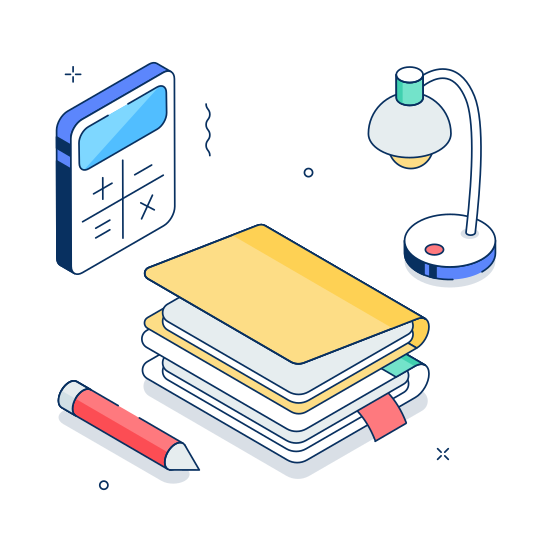 Study, Supplies, Tools, Books, Notebook illustration