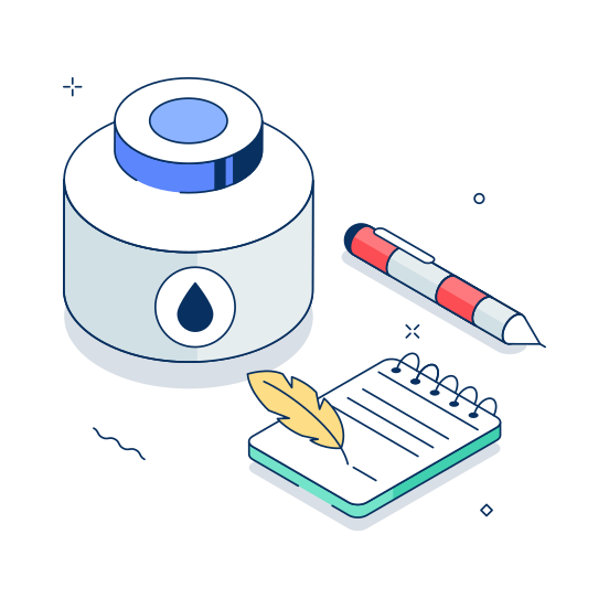 Writing, Tools, School, Education, Supplies illustration