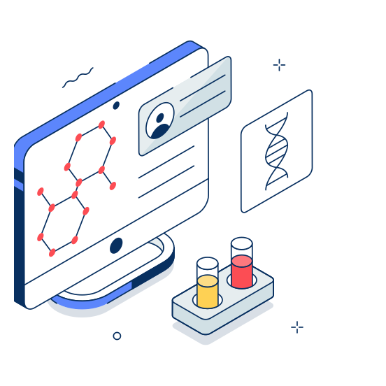 Bioinformatics, Genetics, Medical, Research, Biology illustration