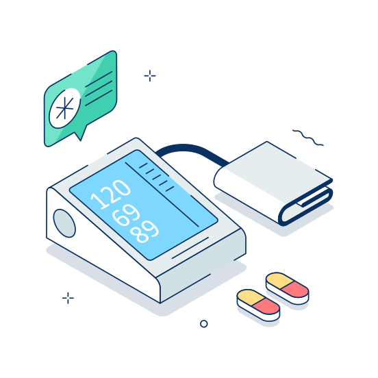 Blood, Pressure, Monitor, Health, Checkup illustration