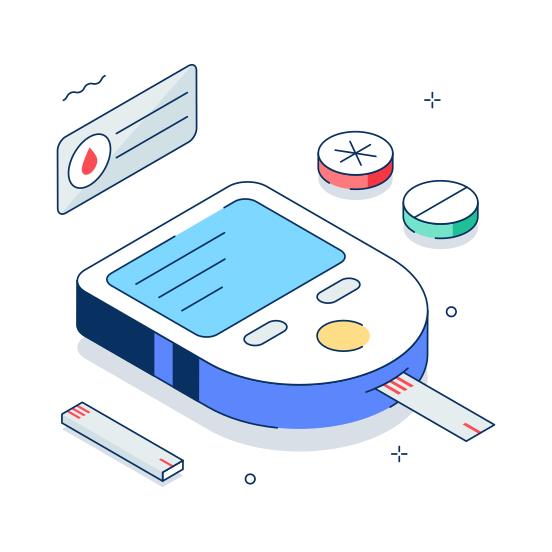 Glucometer, Glucose, Meter, Diabetes, Monitoring illustration