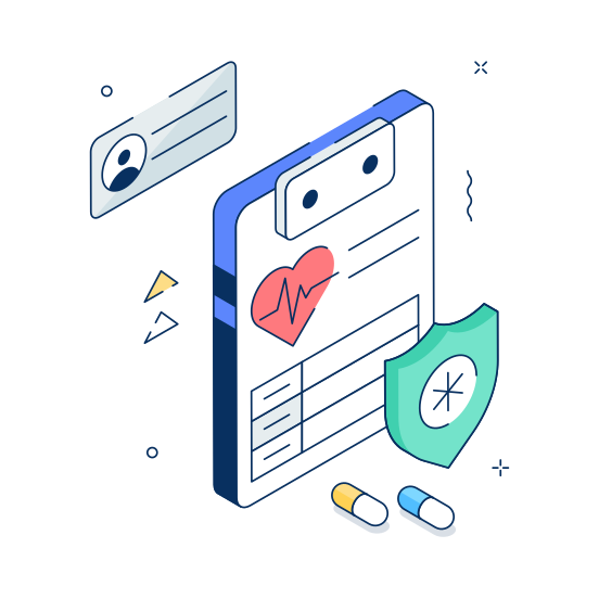 Health, Insurance, Report, Document, Cardiology illustration