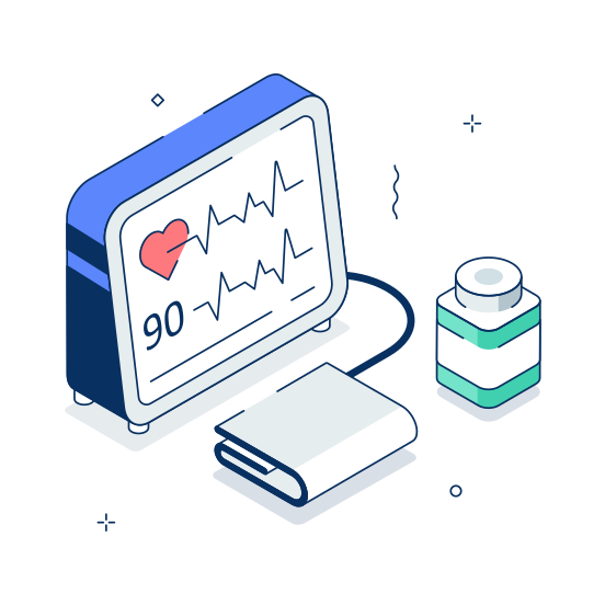 Heartbeat, Monitor, Blood, Pressure, Medical illustration