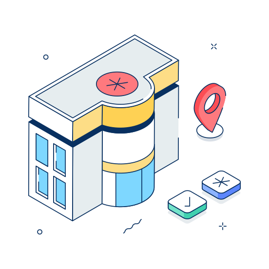 Hospital, Building, Medical, Healthcare, Facility illustration