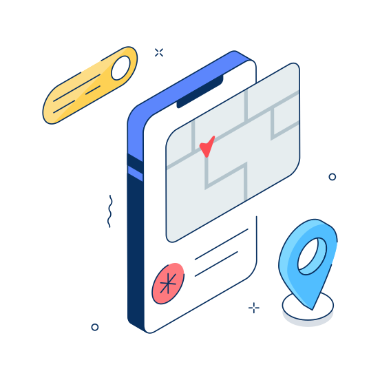 Hospital, Location, Health, Clinic, Map illustration