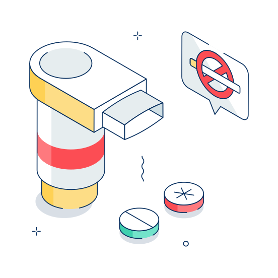 Inhaler, Bronchodilator, Breather, Pump, Inhalant illustration