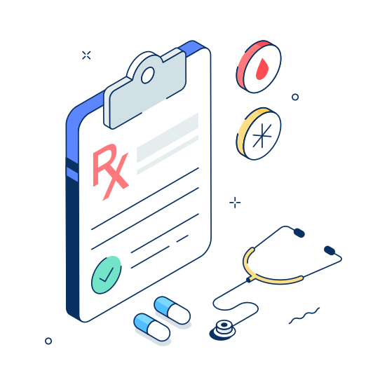 Medical, Prescription, Healthcare, Doctor, Patient illustration