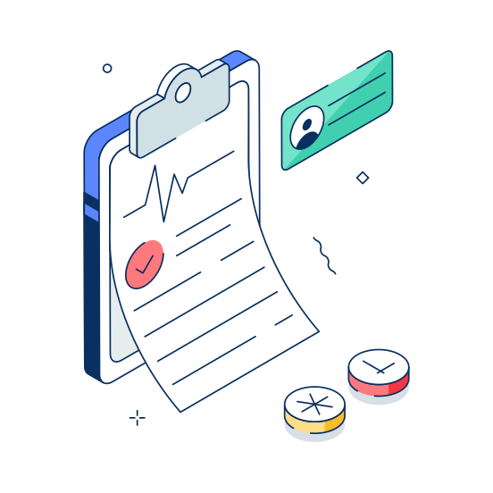 Medical, Report, Record, Prescription, Health illustration