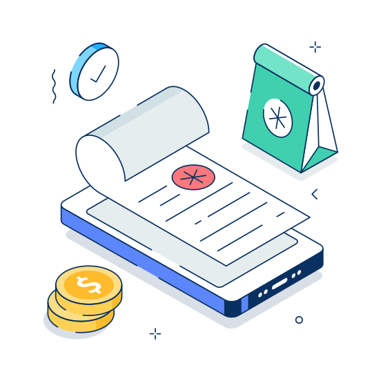 Medicine, Bill, Pharmacy, Invoice, Online illustration