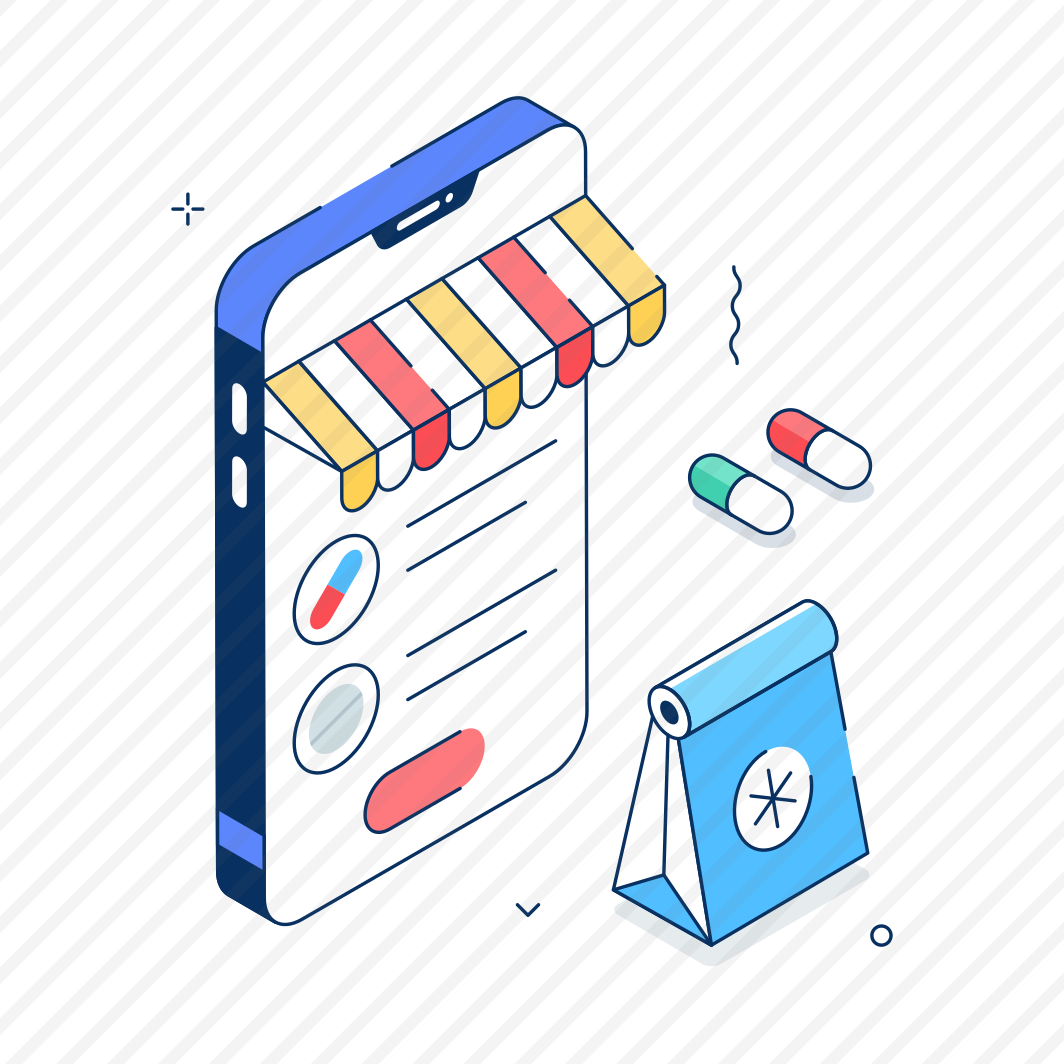 Online, Pharmacy, Medicine, Healthcare, App preview