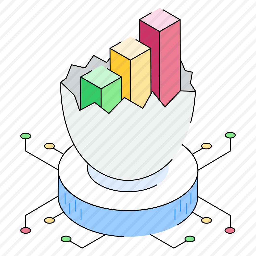 Digital, Bars, Connection, Network, Report preview